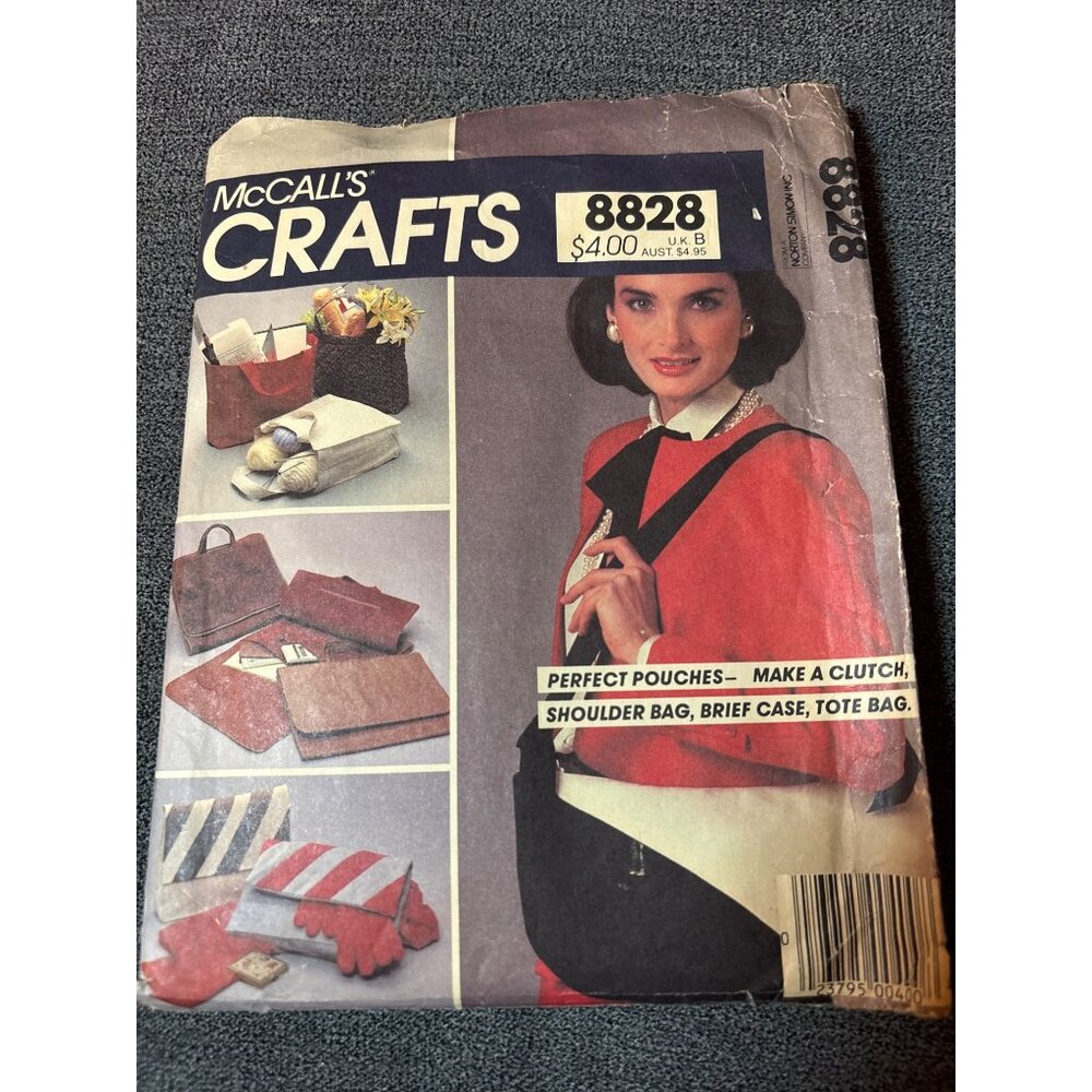 McCalls Crafts Sewing Pattern 8828 For Clutch Shoulder Bag Briefcase & Tote Bag